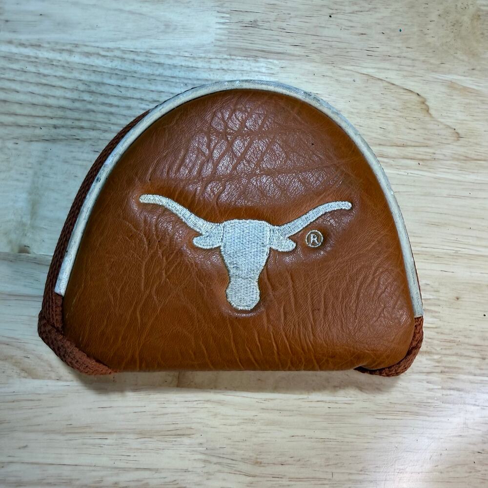 University of Texas Longhorns NCAA Team Golf Mallet Putter Club Head Cover White